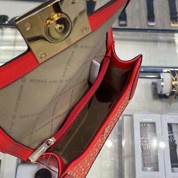 MICHAEL KORS SONIA SMALL SHOULDER XBODY Coral Reef - Picture 9 of 16